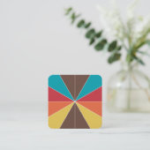 Farbsegmente 05 quadratische visitenkarte (Stehend Vorderseite)