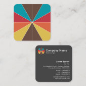 Farbsegmente 05 quadratische visitenkarte (Vorne/Hinten)