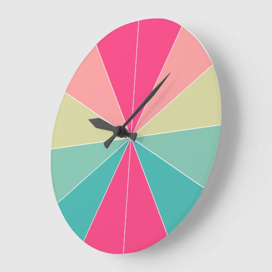 Farbsegmentiert 01 große wanduhr (Winkel)