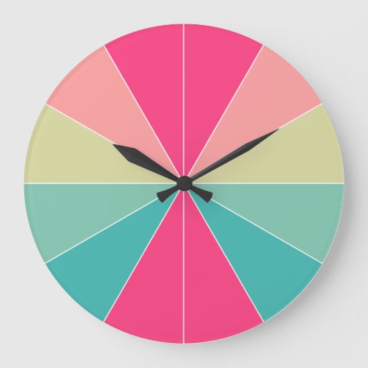 Farbsegmentiert 01 große wanduhr (Vorderseite)