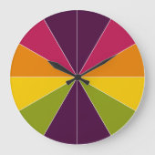 Farbsegmentiert 02 große wanduhr (Vorderseite)