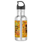 Farbseite Benutzerdefinierte schwarze Monogramme u Edelstahlflasche (Rückseite)