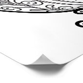 Farbseite - dekoratives Ei, Farbe für sich Poster (Ecke)