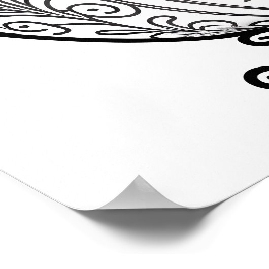 Farbseite - dekoratives Ei, Farbe für sich Poster (Ecke)