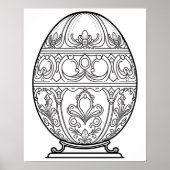 Farbseite - dekoratives Ei, Farbe für sich Poster (Vorne)