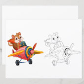 Farbseite des niedlichen Cartoon (Vorne/Hinten)