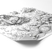 Farbseite des verzauberten Schmetterlings Poster (Ecke)