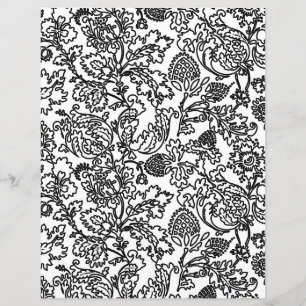 Farbseite für Erwachsene - Jacobohne Damask