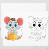 Farbseite für niedliche Cartoon (Vorne/Hinten)