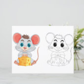 Farbseite für niedliche Cartoon (Stehend Vorderseite)