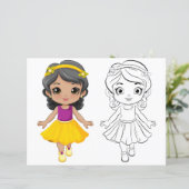 Farbseite für niedliche Cartoon (Stehend Vorderseite)