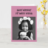 Farbseite | Geburtstag eines kleinen Mädchens Karte (Gelbe Blume)