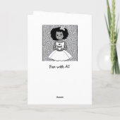 Farbseite | Geburtstag eines Personalisierten Mädc Karte (Rückseite)