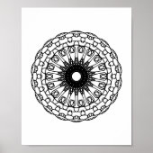Farbseite Mandala DIY Wall Art Poster (Vorne)