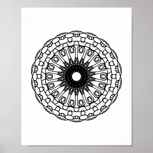Farbseite Mandala DIY Wall Art Poster (Vorne)