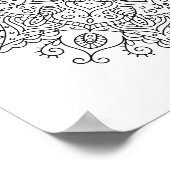Farbseite Marokkanischer Mandala Poster (Ecke)