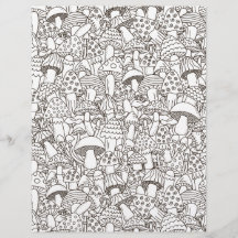 Farbseite Mushroom Mania Scrapbook Paper