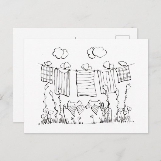 Farbseite Postkarte (Vorne/Hinten)