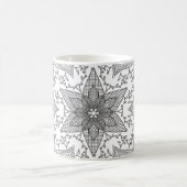 Farbseite Schwarz-Weiß-Mandala Kaffeetasse (Mittel)