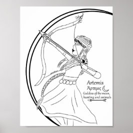 Farbseite von Artemis Poster