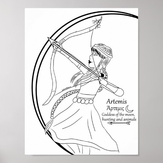 Farbseite von Artemis Poster (Vorne)