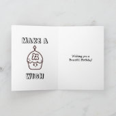 Farbseite zum Geburtstag | Afrikanischer Cartoon Karte (Innenseite)