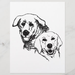Farbseite Zwei Labrador Hunde