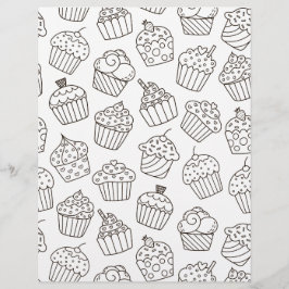 Farbseiten Cupcake Party Scrapbook Paper