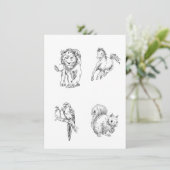 Farbseiten für Kinder Einladung (Stehend Vorderseite)