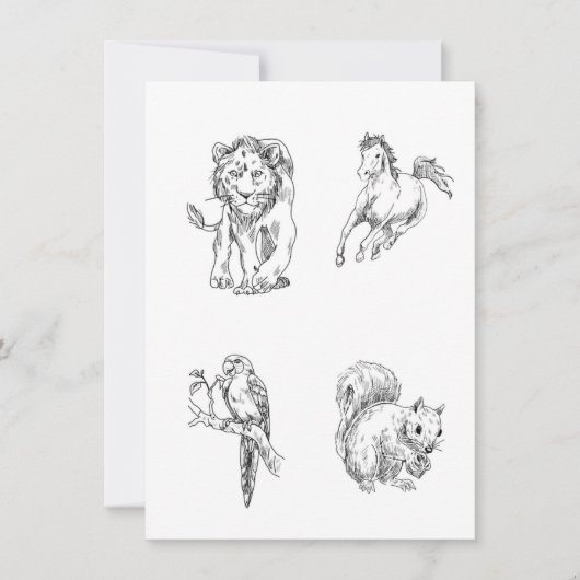 Farbseiten für Kinder Einladung (Vorderseite)