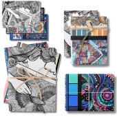 Farbseiten Geschenkartikel zum Färben von Buchgesc Geschenkpapier Set