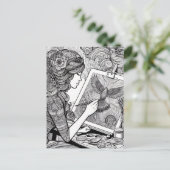 Farbseiten Geschenkartikel zum Färben von Buchgesc Postkarte (Stehend Vorderseite)