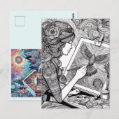 Farbseiten Geschenkartikel zum Färben von Buchgesc Postkarte (Vorne/Hinten)