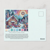 Farbseiten Geschenkartikel zum Färben von Buchgesc Postkarte (Rückseite)