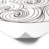 Farbseiten-Schiff in Flaschen Poster (Ecke)