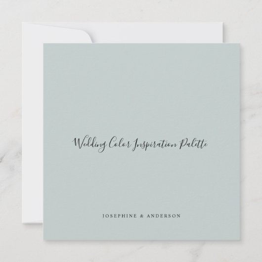 Farbskala der Inspiration zum Hochsetzen Einladung (Rückseite)