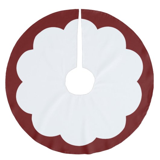 Farbskalierte Kanten mit weißer Mitte Polyester Weihnachtsbaumdecke (Vorderseite)