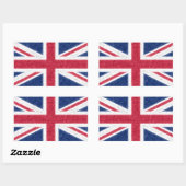 Farbskizze-Effekt UK Flag Union Jack Rechteckiger Aufkleber (Blatt)
