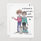 Farbskizze Kunst, Dichtung und Musik Postkarte (Vorne/Hinten)