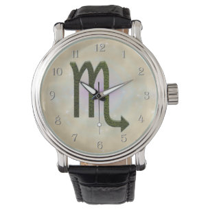 Farbskorpium Zodiac Astrologisches Zeichen Armbanduhr