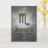 Farbskorpium Zodiac Astrologisches Zeichen Karte (Gelbe Blume)