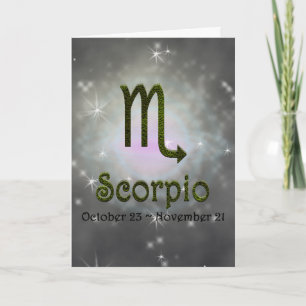 Farbskorpium Zodiac Astrologisches Zeichen Karte