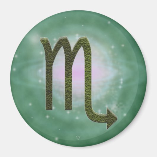 Farbskorpium Zodiac Astrologisches Zeichen Magnet (Vorne)