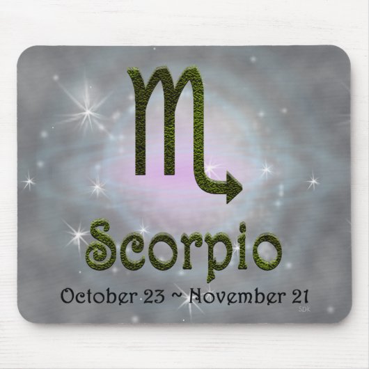 Farbskorpium Zodiac Astrologisches Zeichen Mousepad (Vorne)