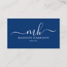 Farbskriptinitialen und Visitenkarten