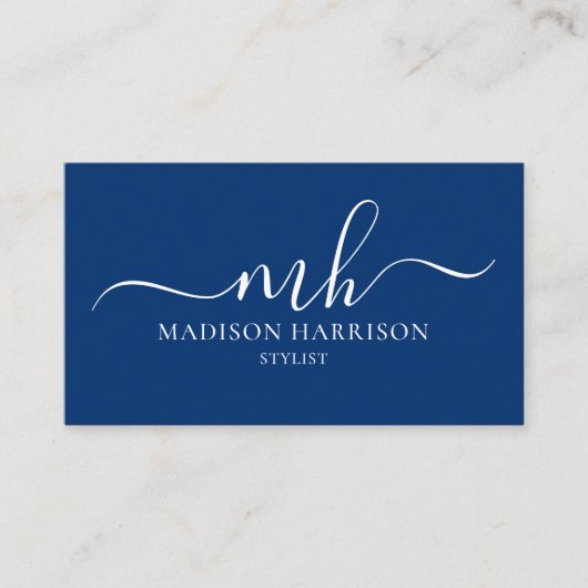 Farbskriptinitialen und Visitenkarten Visitenkarte (Vorderseite)