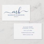 Farbskriptinitialen und Visitenkarten Visitenkarte (Vorne/Hinten)