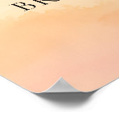 Farbsonnenschirm auf Cloud 9 Brautparty Willkommen Poster (Ecke)