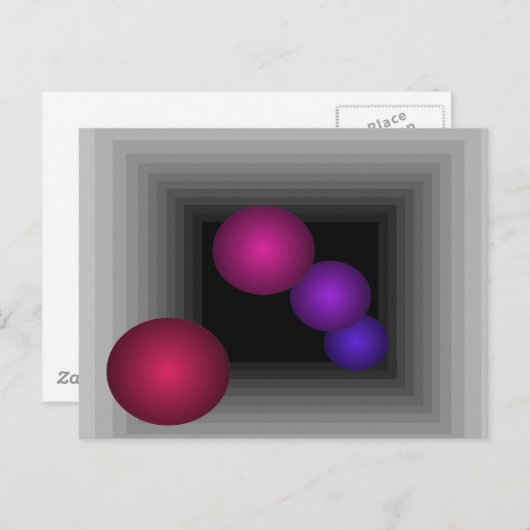 Farbspass 3 D optische Illusion Unendlichkeit Postkarte (Vorne/Hinten)