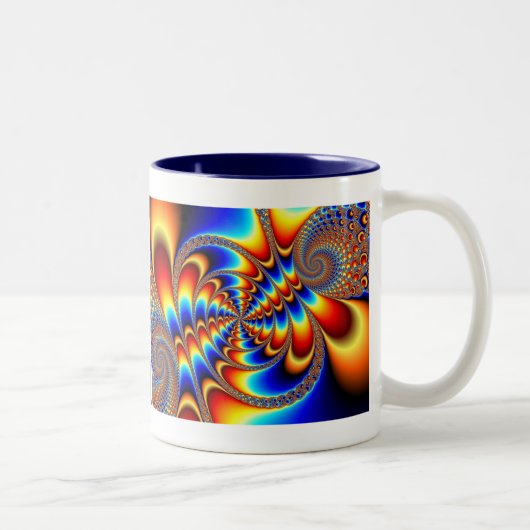 Farbspass - Fraktal Zweifarbige Tasse (Rechts)